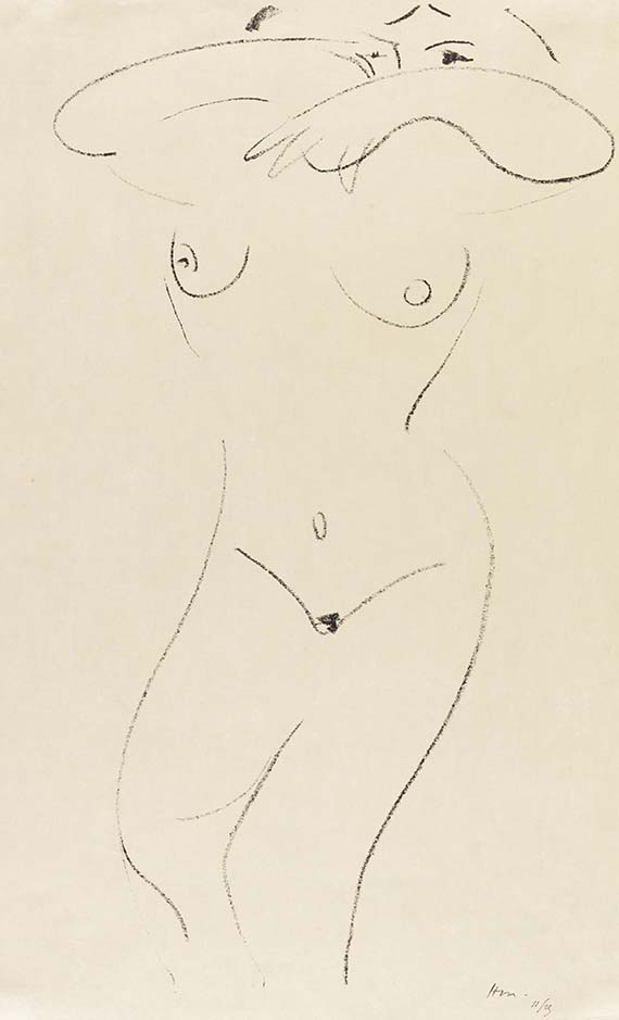 Henri Matisse - Nu mi-allongé, bras repliés vers les yeux