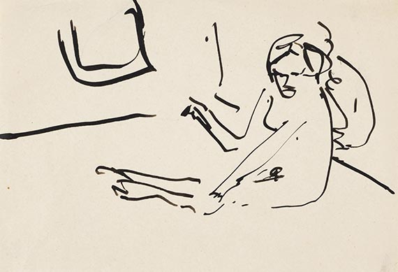 Ernst Ludwig Kirchner - Am Boden sitzender Akt