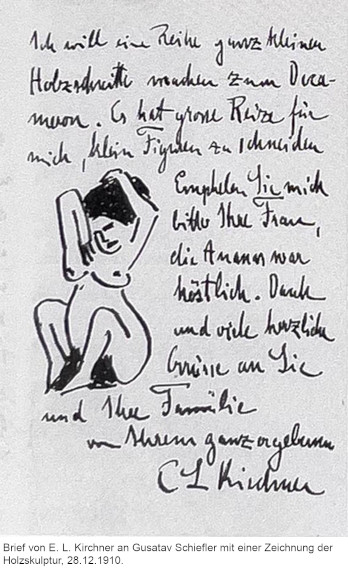 Ernst Ludwig Kirchner - Zwei Akte mit Holzskulptur - Altre immagini
