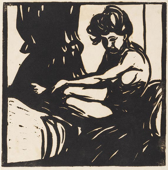 Ernst Ludwig Kirchner - Sitzender Mädchenakt