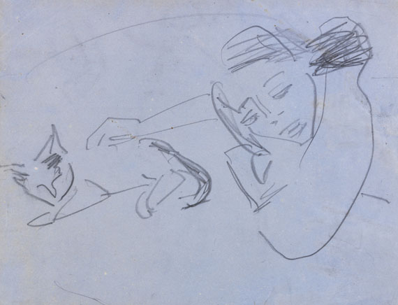 Ernst Ludwig Kirchner - Fränzi mit Katze
