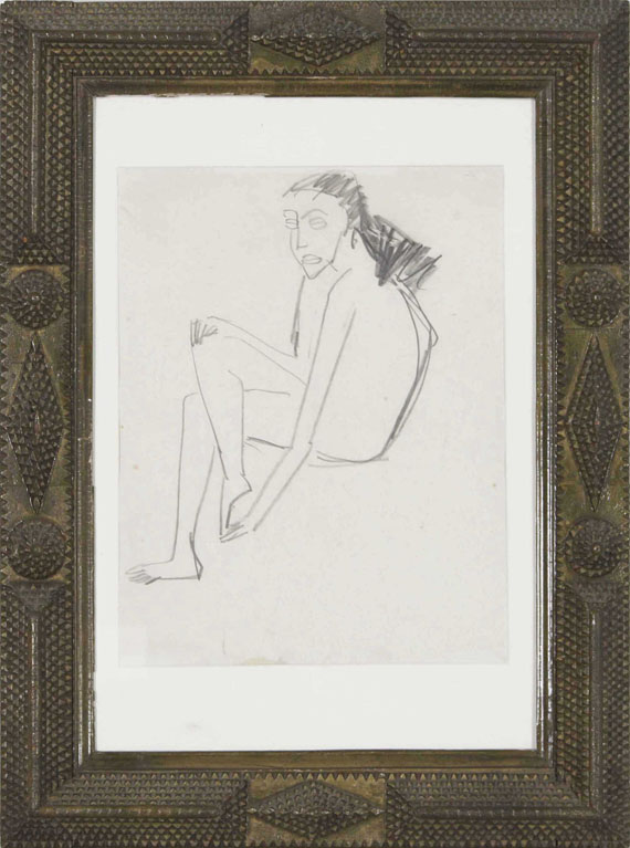 Ernst Ludwig Kirchner - Sitzendes Mädchen - Cornice