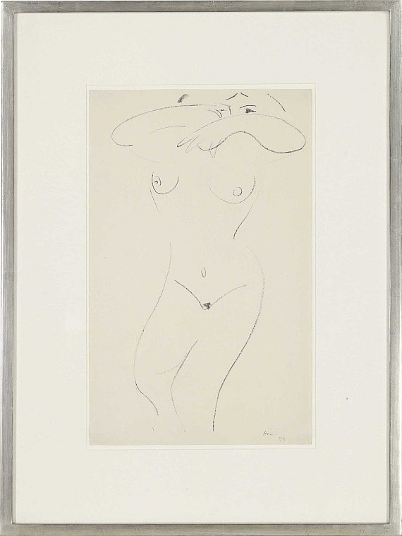 Henri Matisse - Nu mi-allongé, bras repliés vers les yeux - Cornice