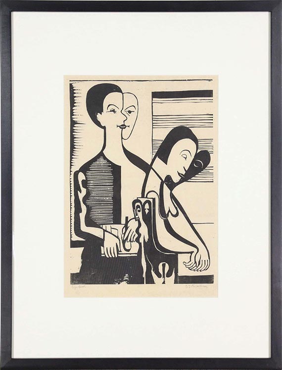 Ernst Ludwig Kirchner - Selbstbildnis mit Erna - Cornice