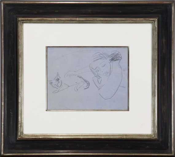 Ernst Ludwig Kirchner - Fränzi mit Katze - Cornice