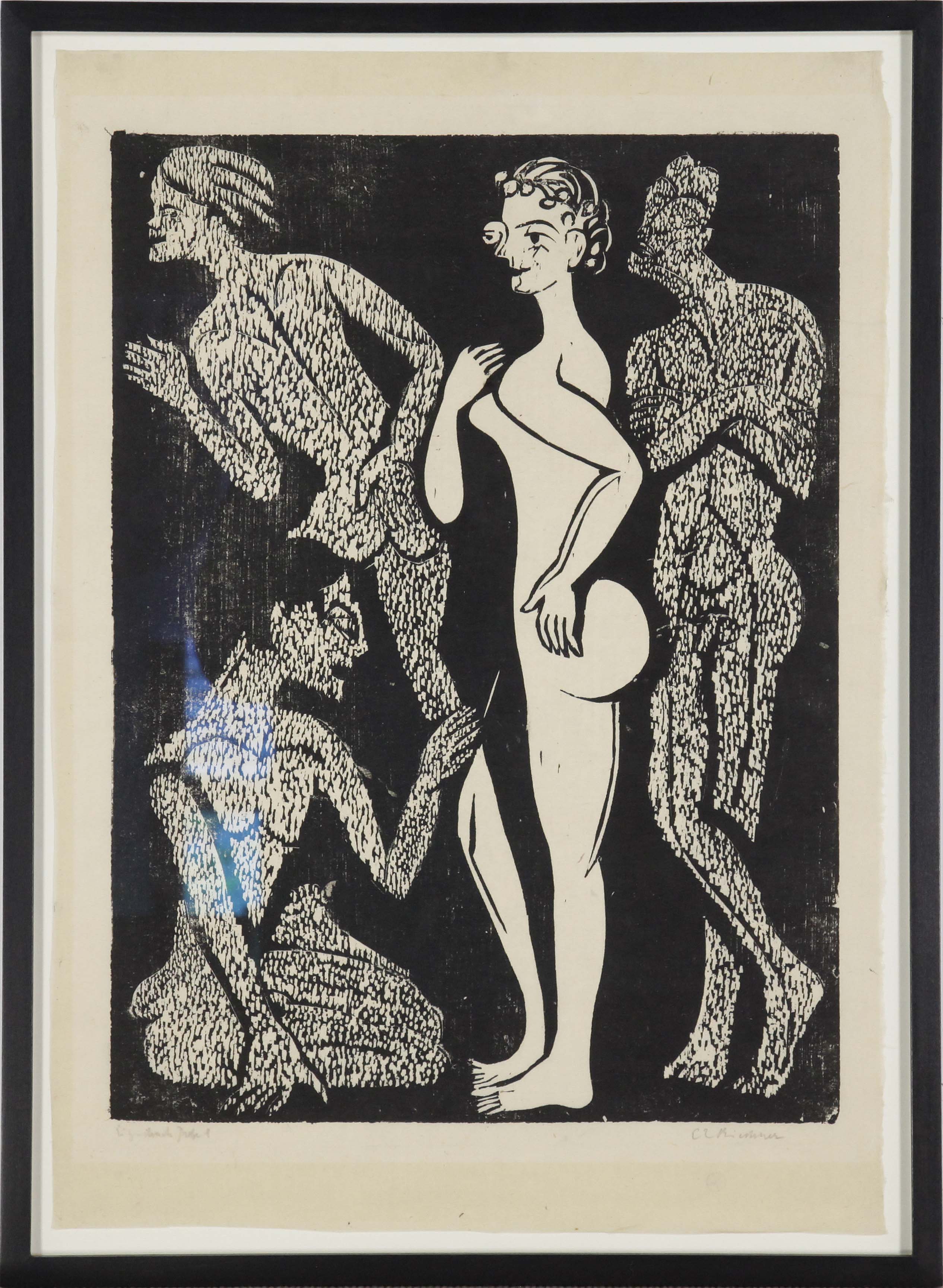 Ernst Ludwig Kirchner - Die Frau und die Männer - Cornice