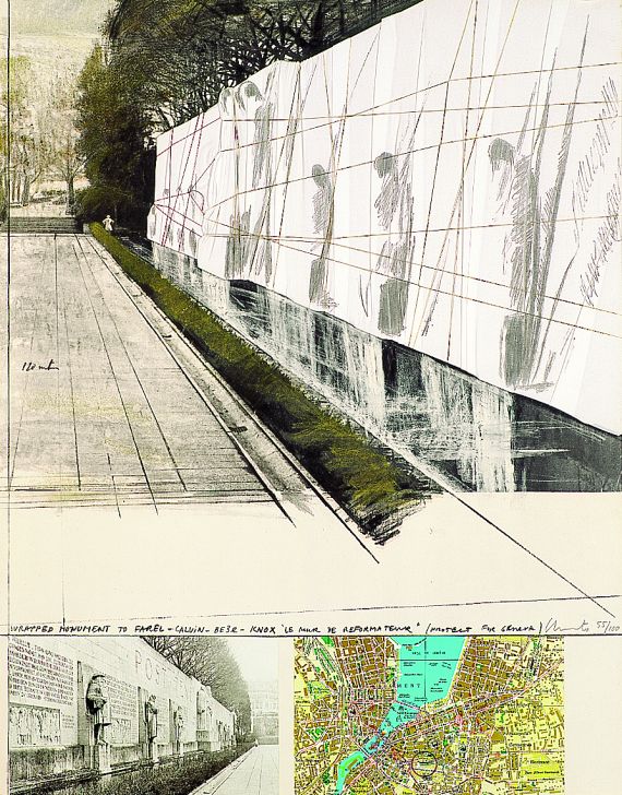  Christo - Wrapped Mur des Reformateurs, Project for Geneva