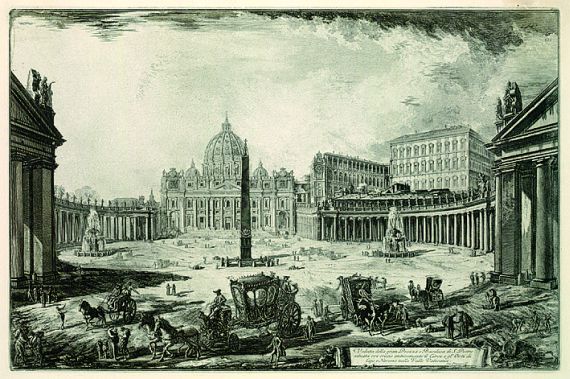 Giovanni Battista Piranesi - Veduta della gran Piazza e Basilica di S. Pietro