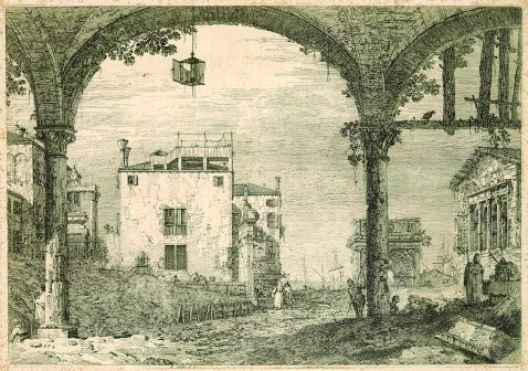 Antonio Canaletto (d.i. Antonio Canal) - Der Säulengang mit der Laterne