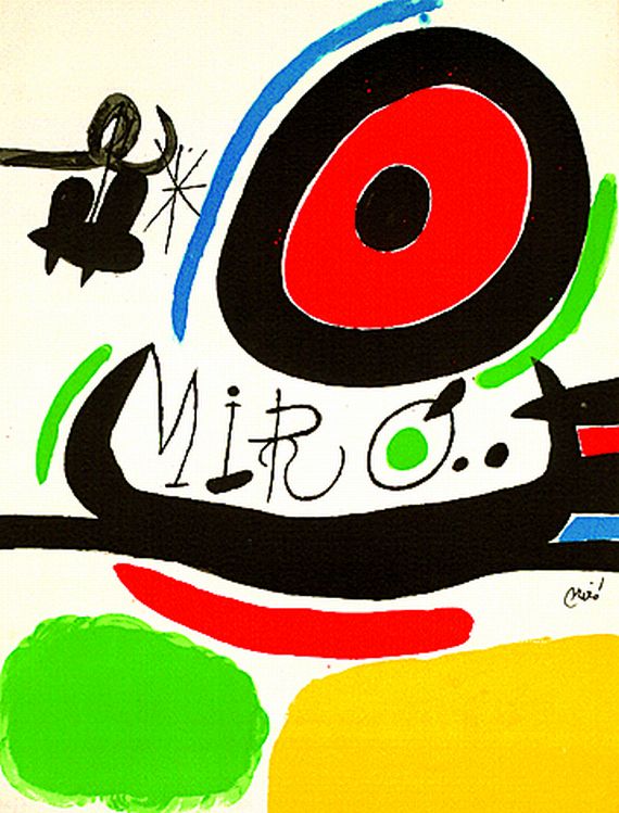 Joan Miró - Plakat für die Ausstellung von drei Büchern Mirós in Japan