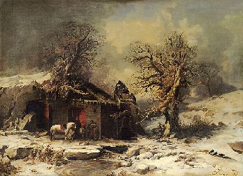 Fritz Lange - Winterliche Landschaft