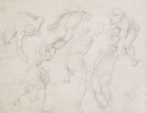  Italien - Sechs Figurenstudien nach Michelangelo