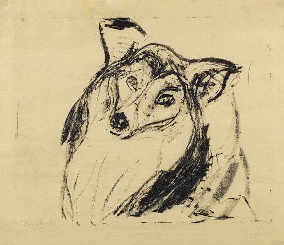 Ernst Ludwig Kirchner - Hundekopf