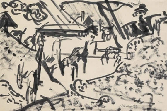 Ernst Ludwig Kirchner - Hirte mit Herde