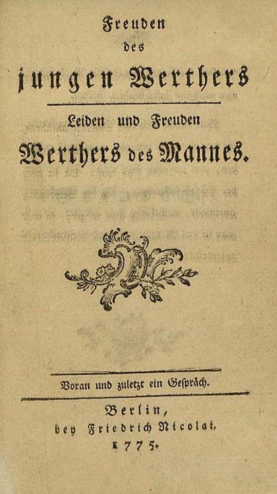 Friedrich Nicolai - Freuden des jungen Werthers. 1775