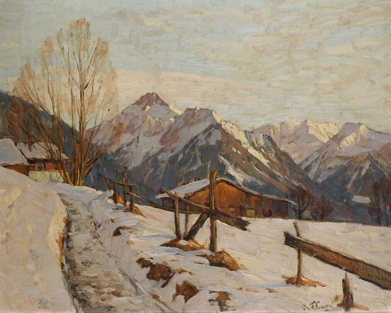 Robert Franz Curry - Winterliche Gebirgslandschaft