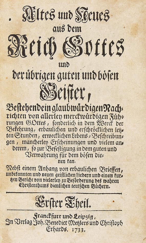 Moser, J. J. - Altes und Neues Reich Gottes. 1733