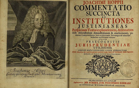 Joachim Hoppe - Comm. Succ. ad Inst. Justinianeas. 1736