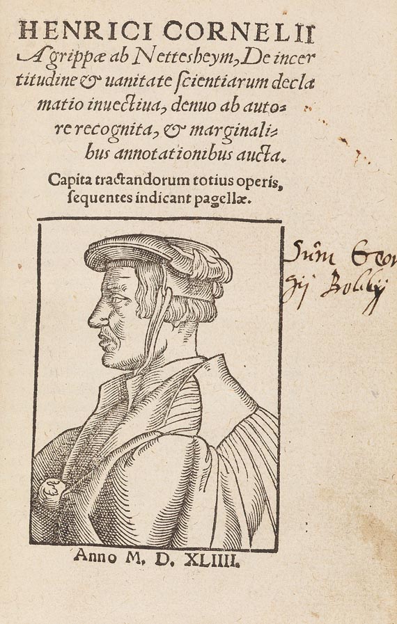 Heinrich Cornelius Agrippa von Nettesheim - De incertudine scientiarum. 1544 - Altre immagini