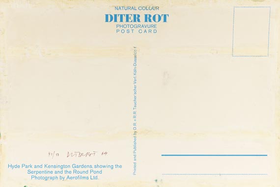 Dieter Roth - Postcard (Hyde Park) - Signatura