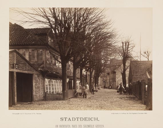   - 5 Fotos, Stadtdeich bei d. Sägemühle. 1882