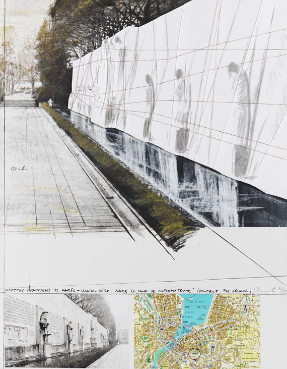  Christo - Wrapped Mur des Reformateurs, Project for Geneva