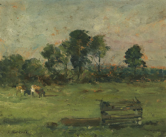 Rudolf Höckner - Landschaft mit Kühen
