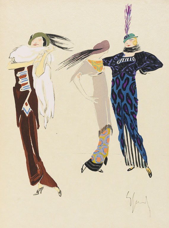 Enrico Sacchetti - Robes et femmes. 1913.