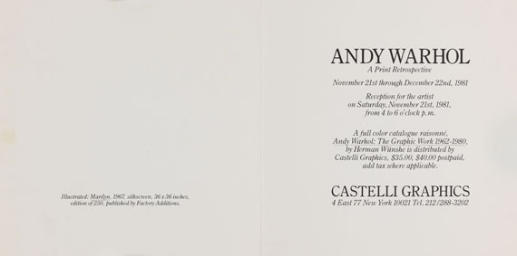Andy Warhol - Marilyn Invitation Card - Altre immagini