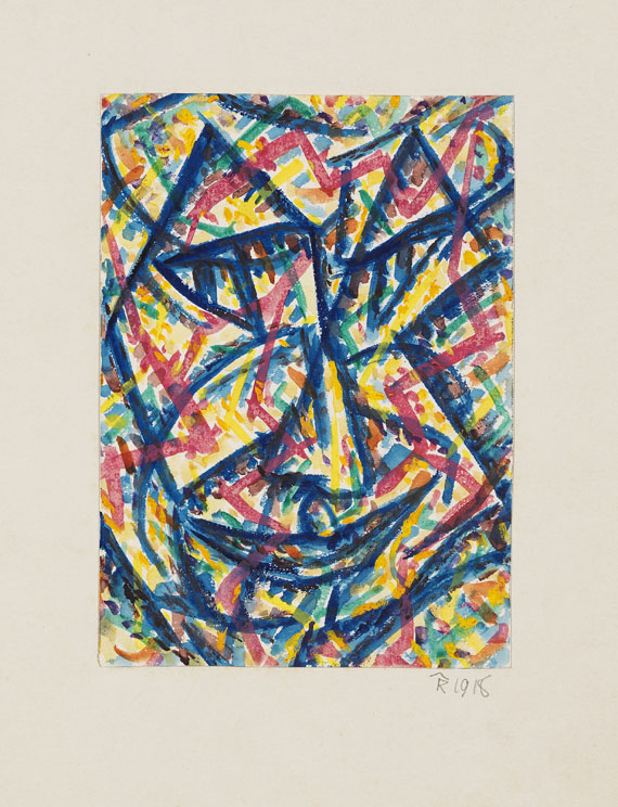 Thomas Ring - Abstrahierter pointillistischer Kopf