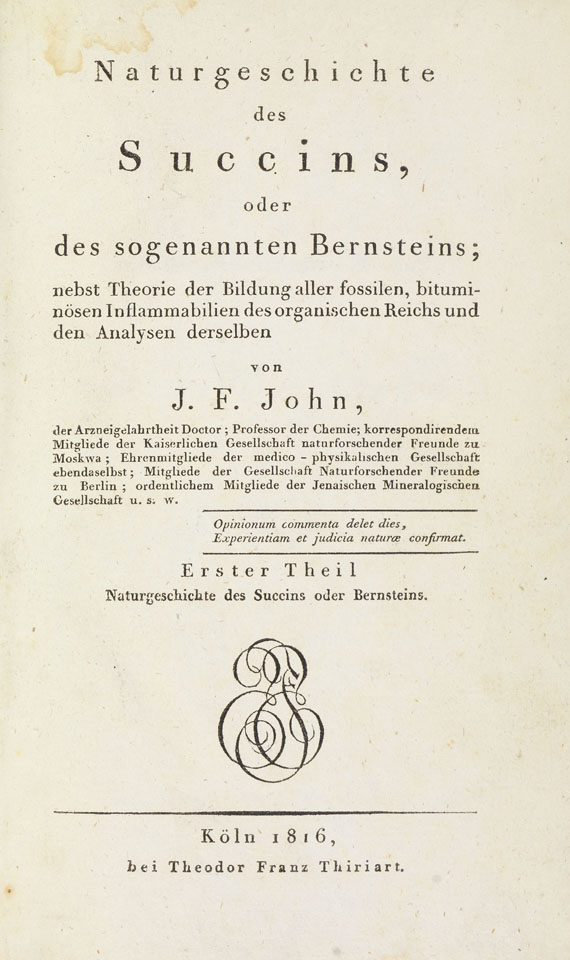 Joh. Fr. John - Naturgeschichte des Succins. 1816 - Altre immagini