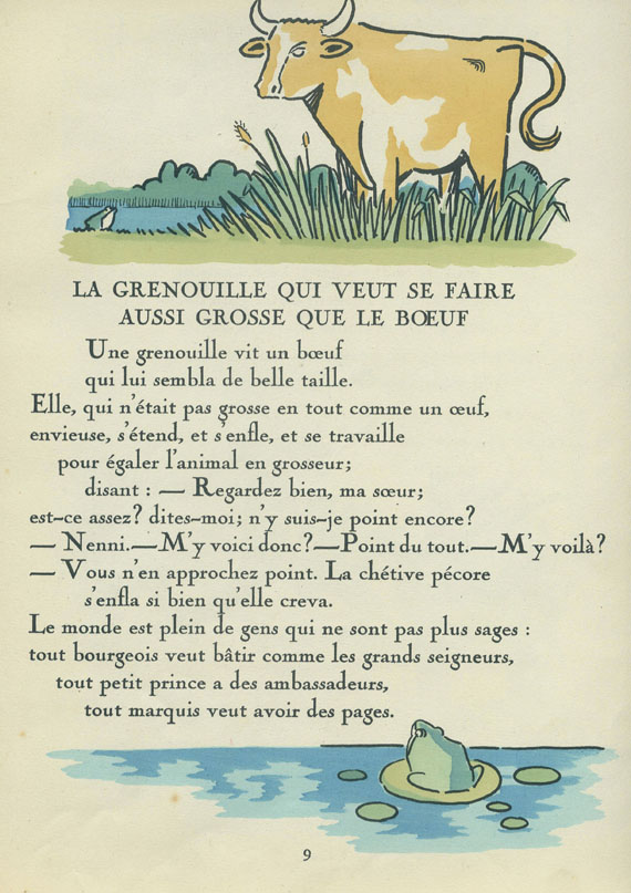 Jean de La Fontaine - Fables. Illustr. von A. Hellé. Um 1922