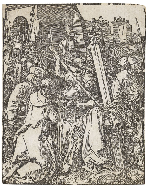 Albrecht Dürer - 4 Bll.: Geburt Christi. Christus vor Herodes. Die Dornenkrönung. Die Kreuztragung (aus der kleinen Holzschnittpassion) - Altre immagini