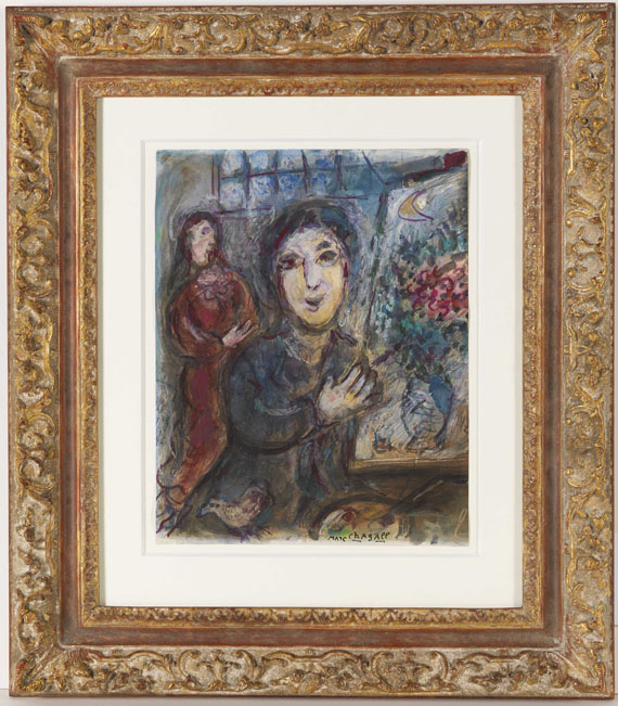 Marc Chagall - Le peintre dans son atelier - Cornice
