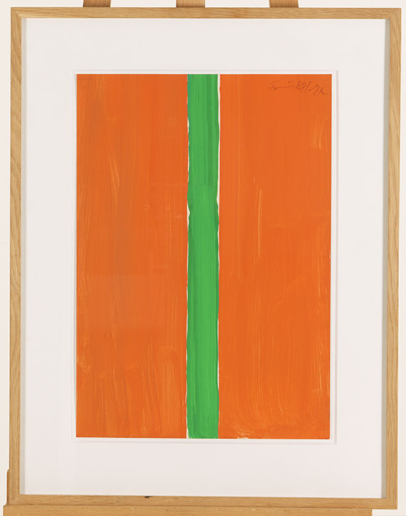 Günther Förg - Ohne Titel (2A, orange mit grün) - Cornice