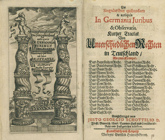 Justus Georg Schottelius - De singularibus quibusdam & antiquis. 1686 + 2 Beigaben