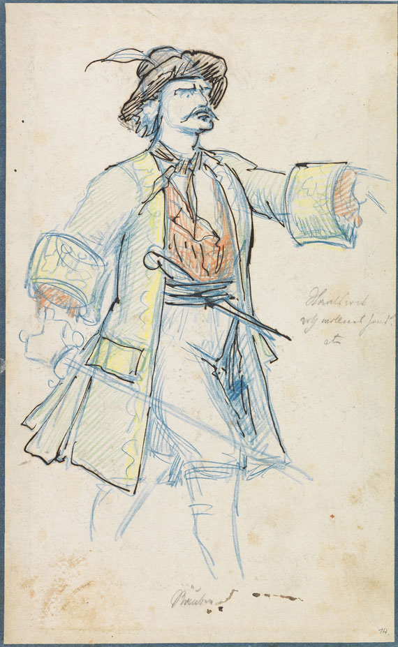  Georg II. von Sachsen - Kostümentwürfe. Um 1860-80. - Altre immagini