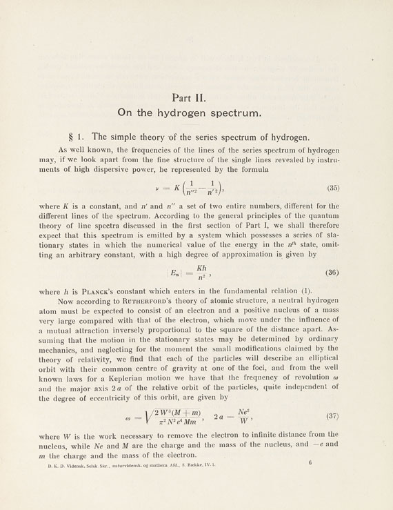 Niels Bohr - On the quantum theory of line-spectra. 1918. - Altre immagini