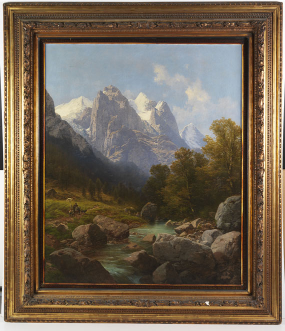 Carl Millner - Der Maler im Gebirge - Cornice