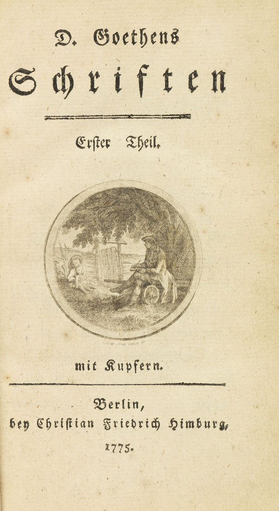 Johann Wolfgang von Goethe - Schriften. 1775-79. 4 Bde. - Altre immagini