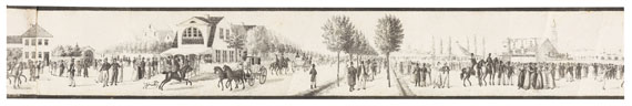 Peter Suhr - Panorama einer Reise von Hamburg nach Altona. 1823. Gerollt in Schatulle. - Altre immagini