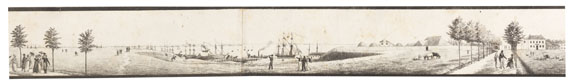 Peter Suhr - Panorama einer Reise von Hamburg nach Altona. 1823. Gerollt in Schatulle. - Altre immagini