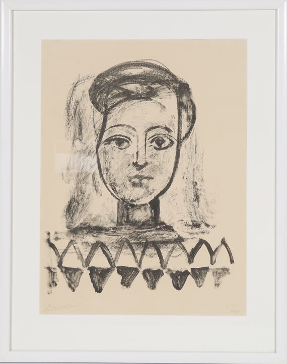 Pablo Picasso - Jeune femme au corsage à triangles - Cornice