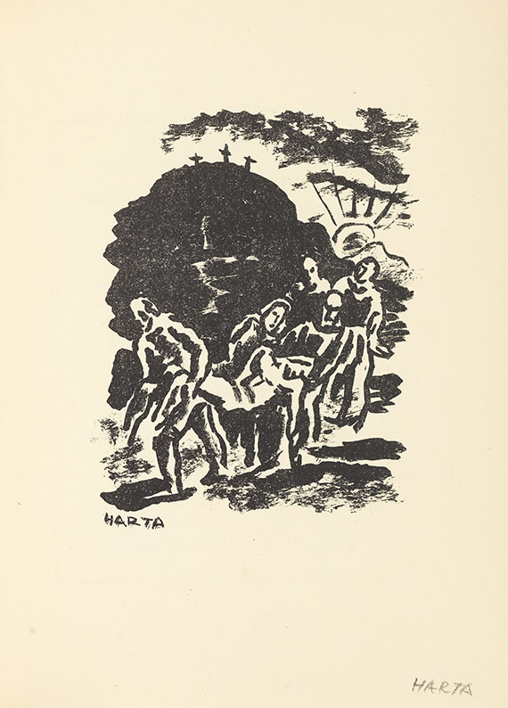 Egon Schiele - Katalog der Internationalen Schwarz-Weiß Ausstellung. 1921. Mit Orig.-Radierung von E. Schiele. - Altre immagini