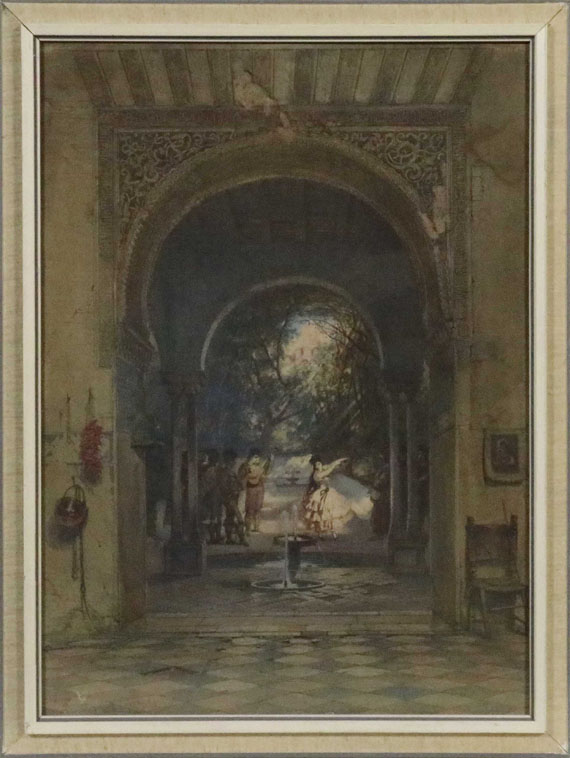 Carl Friedrich Heinrich Werner - Kastagnettentänzerin in der Alhambra in Granada - Cornice