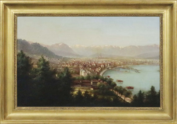 Hubert Sattler - Stadtansicht von Bregenz - Cornice