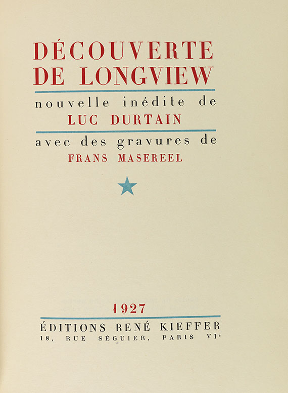 Frans Masereel - Durtain, Découverte de Longview. 1927 - Altre immagini