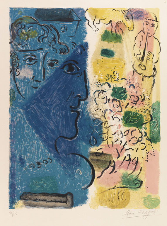 Marc Chagall - Le profil bleu