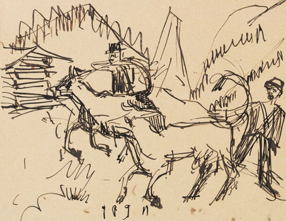 Ernst Ludwig Kirchner - Hirten und Kühe auf der Stafelalp