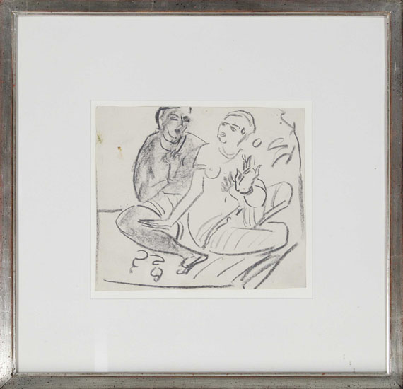 Ernst Ludwig Kirchner - Hockendes Paar (wohl nach Ajanta) - Cornice